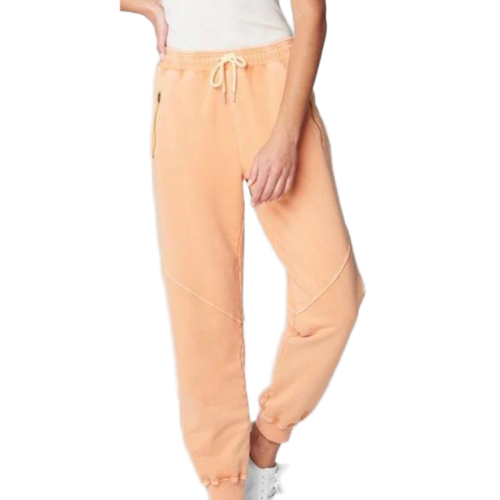 Blank NYC Jogger Sweatpants French Terry Light Orange Drawstring, Pockets, NWT